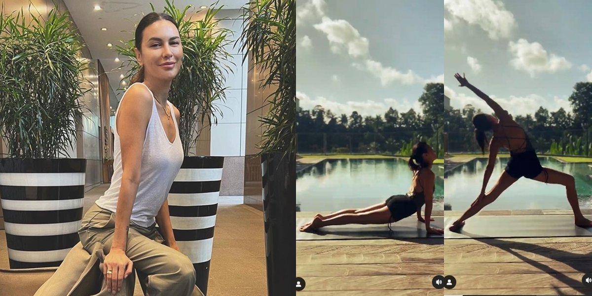 Sophia Latjuba's Portrait While Doing Yoga by the Pool, Showing Body Goals that Make Netizens Jealous - Super Flexible