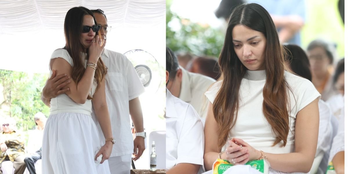 Portrait of the Funeral Atmosphere of Nia Ramadhani's Grandmother, Unable to Hold Back Tears - Wearing All White