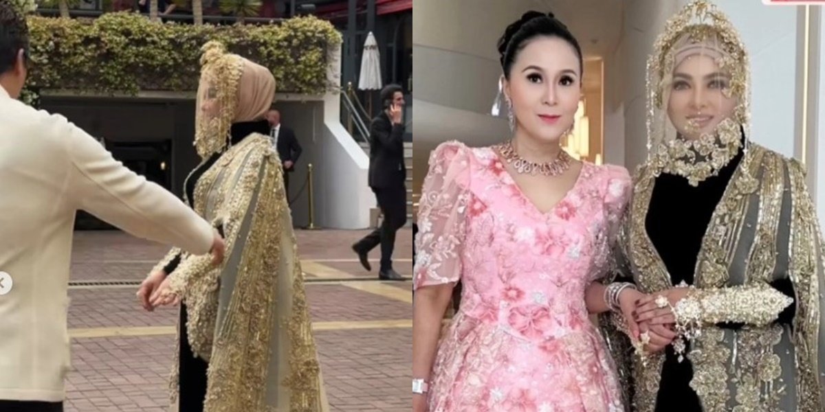 Syahrini's Portrait at the 2025 Cannes Film Festival Day 2 Festive in a Veil and 'Golden' Robe, Dinner with Angelina Jolie