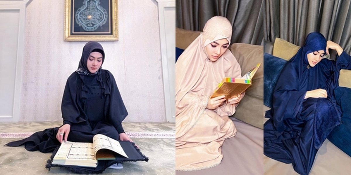 Portrait of Syahrini When Praying, Now More Diligent in Reading the Quran and Focused in Prayer