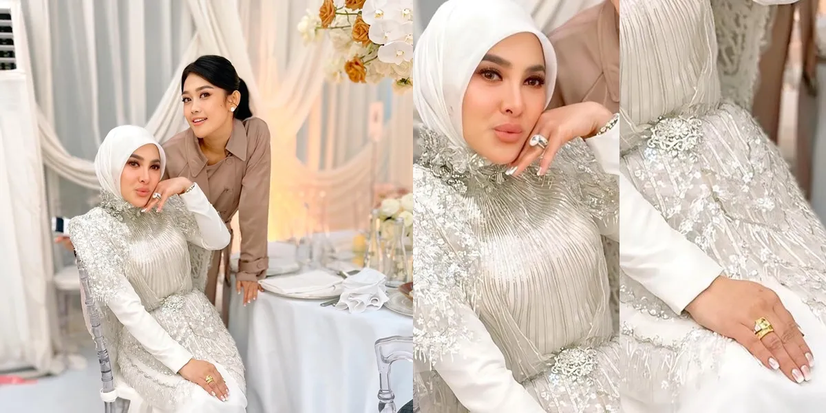 Portrait of Syahrini Wearing 2 Diamond Rings at Her 45th Birthday, Estimated to Be Worth 42 Billion