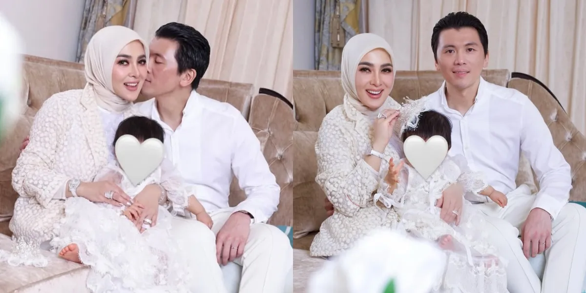 Portrait of Syahrini Celebrating Birthday with Baby R, Beautiful Gift from Daddy Reino Barack