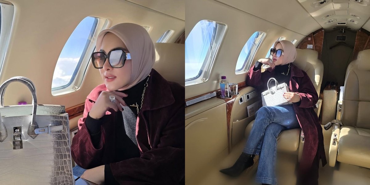 Syahrini's Portrait Appearing Luxurious and Elegant on a Private Jet Heading to the Cannes Red Carpet 2025