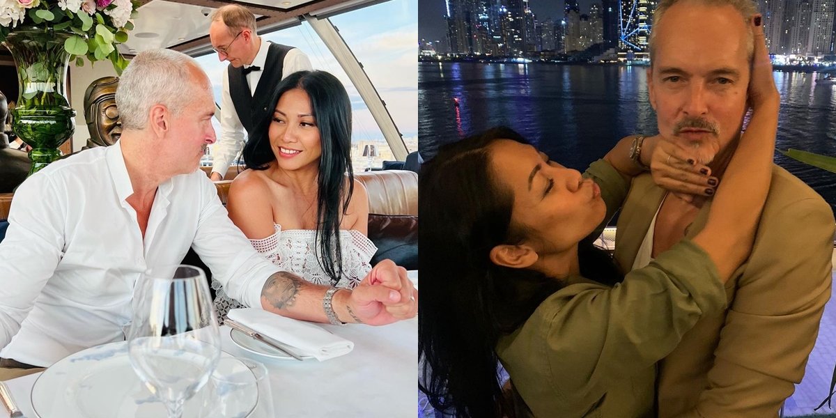 Latest Portrait of Anggun C Sasmi with Her Husband, Even More Affectionate and Always Romantic, Happy and Compact Blowing Out Candles Celebrating 4 Years of Marriage