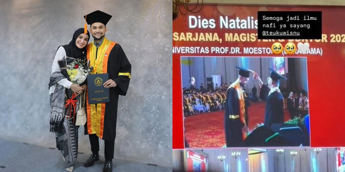 Portrait of Teuku Wisnu Finally Graduates, Shireen Sungkar Says Her Husband Looks Younger