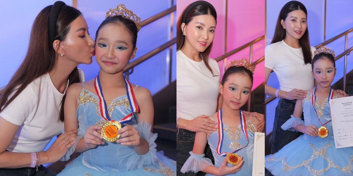 Portrait of Thalia Putri Onsu Participating in a Ballet Competition in Malaysia, Accompanied by Sarwendah - Successfully Achieved a Bronze Medal