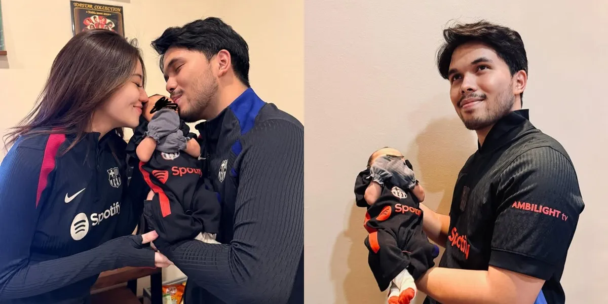 Portrait of Thariq Halilintar, Husband of Aaliyah Massaid, Caring for His Child, Teaching to Chat with Fish Since Childhood