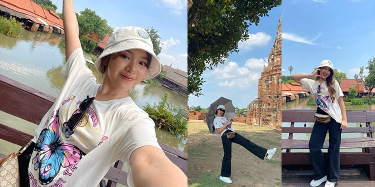 Portrait of Tiara Andini's Vacation in Thailand, Looking Beautiful in Casual Minimalist Style