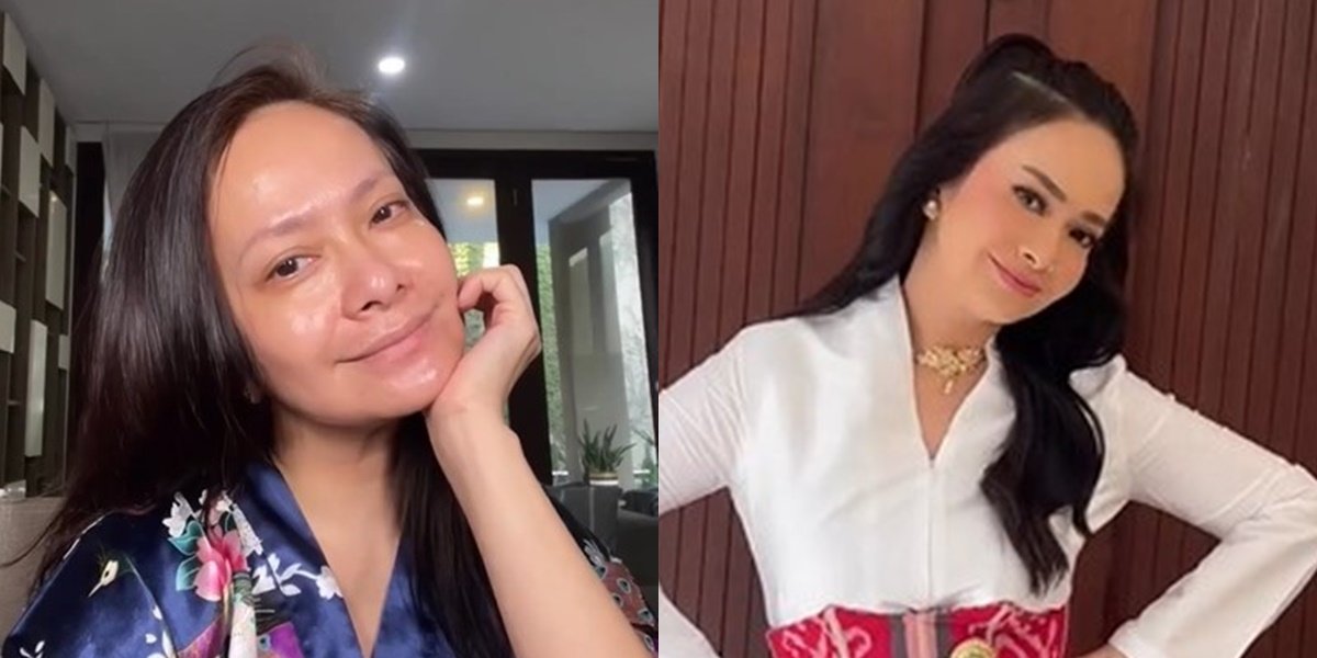 Ersa Mayori's Transition Portrait from No Makeup to Full Makeup, Her Beauty Endures at Age 46