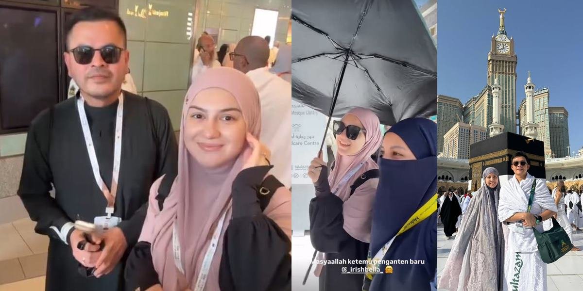 Portrait of Tya Ariestya Meeting Irish Bella in Mecca, Performing Hajj Together - Reveals Irish is Currently on a Pregnancy Program