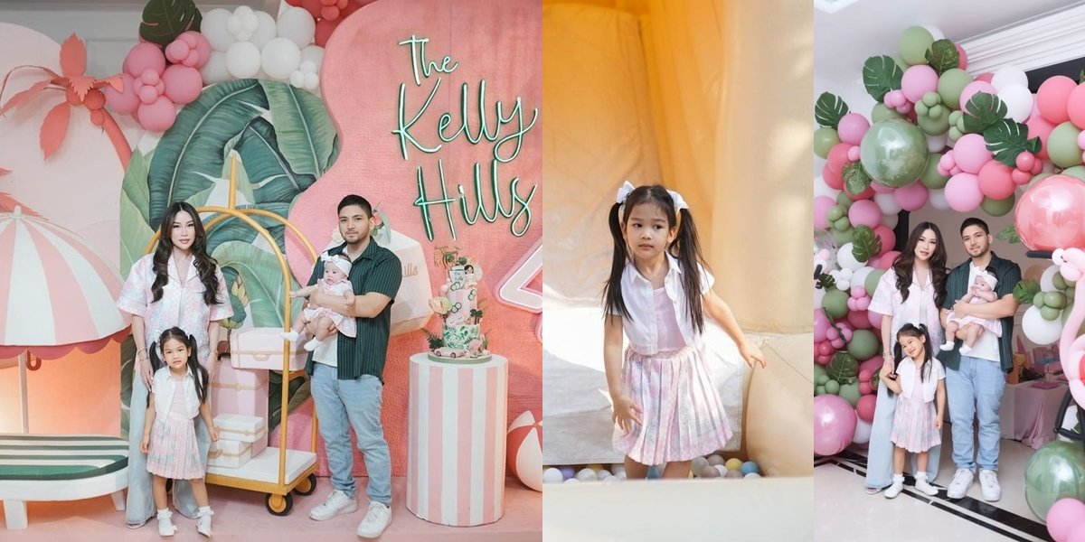 4th Birthday Portrait of Kelly, Child of Kezia and Aditya Trihatmanto, Festive Party in a Luxury Home - Bambang Trihatmodjo Was Absent