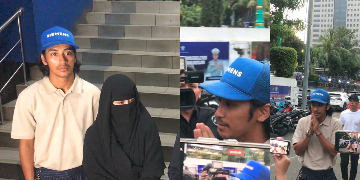 Portrait of Umi Pipik and Abidzar Visiting Polda Metro Jaya, Reporting Allegations of Insult - Evidence Prepared