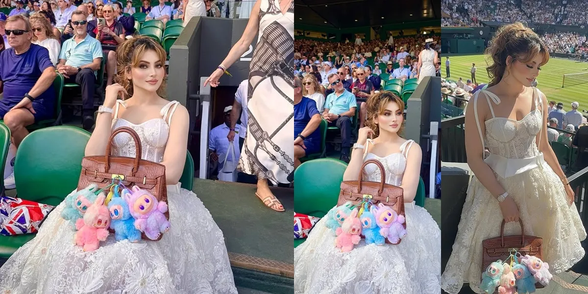 Portrait of Urvashi Rautela with a Hermes Bag Full of Labubu at Wimbledon, Harvesting Criticism