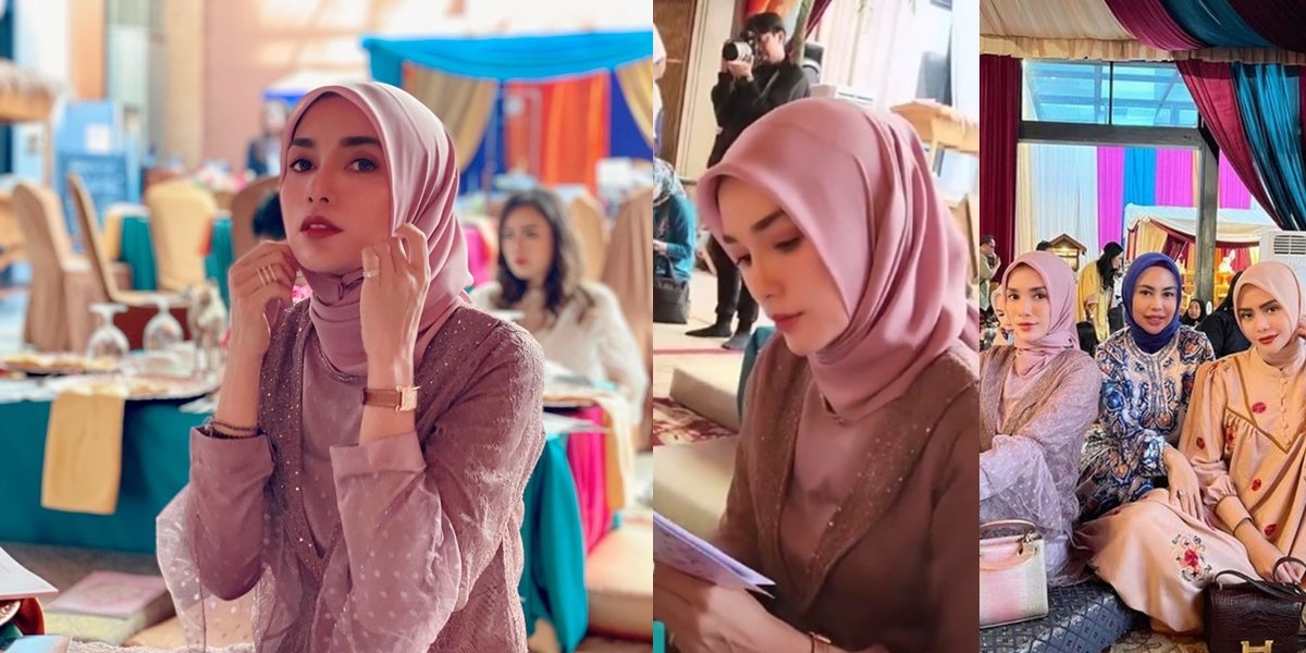 Portrait of Ussy Sulistiawaty Wearing Hijab Attending Friend's Event, Beautiful - Netizens: Hopefully Continues
