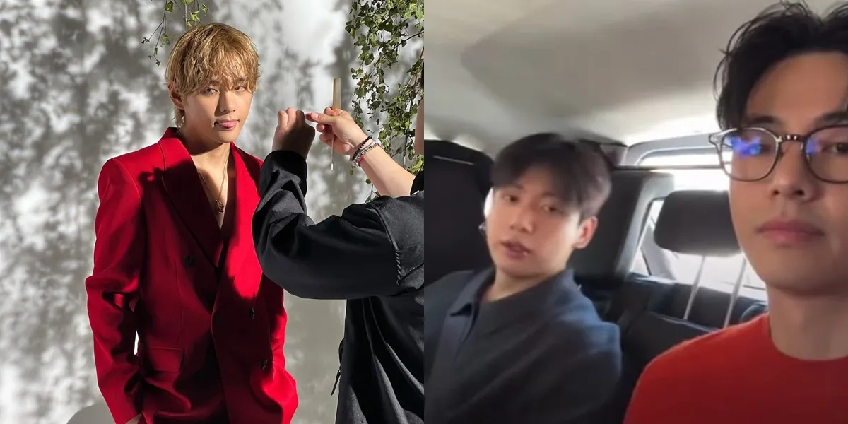 Photos of V and Jungkook BTS Joining the Aura Farming Trend, Enjoying Dancing Live