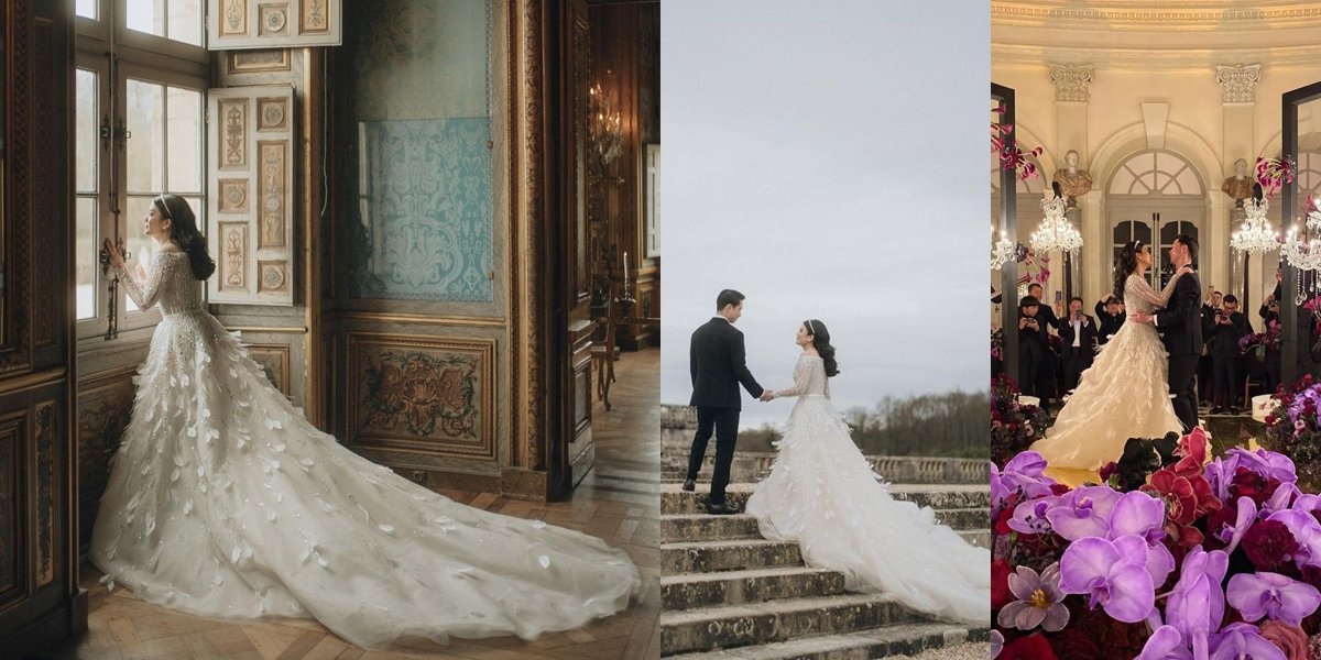 Valencia Tanoe's Portrait in an Elie Saab Gown at Her Wedding Reception, Like a Princess - Worth Hundreds of Millions