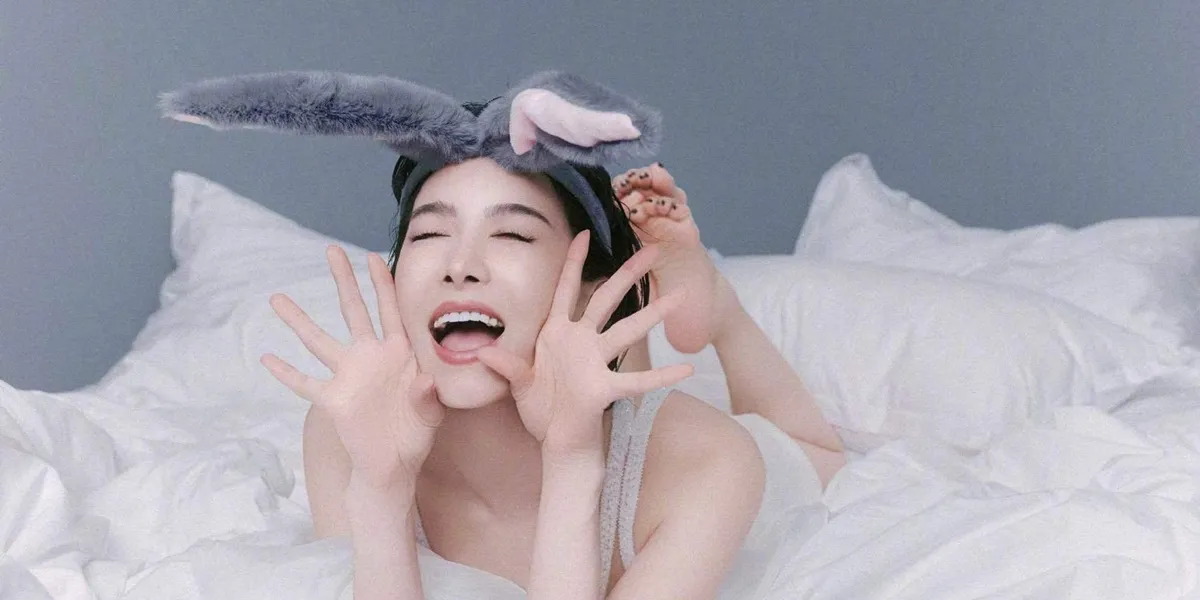 Portrait of Victoria Song on Her Birthday with a Bunny Girl Concept