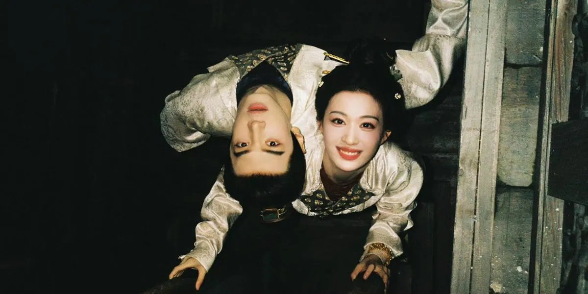 Portrait of Wang Churan and Chen Zheyuan, Cute on the Shooting Location