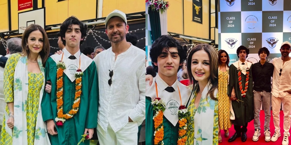Portrait of Hrehaan's Graduation, Son of Hrithik Roshan and Sussanne Khan, Looking Handsome and Tall