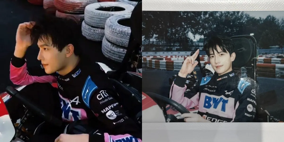 Yang Yang's Naturally Handsome Portrait in Racing Clothes, No Edits