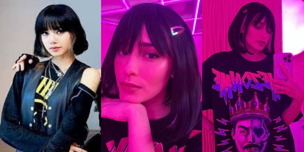 Portrait of Yasmine Wildblood Transforming into Lisa BLACKPINK for Halloween, Hot Mom Looks Stunning with Bob Wig and Bangs