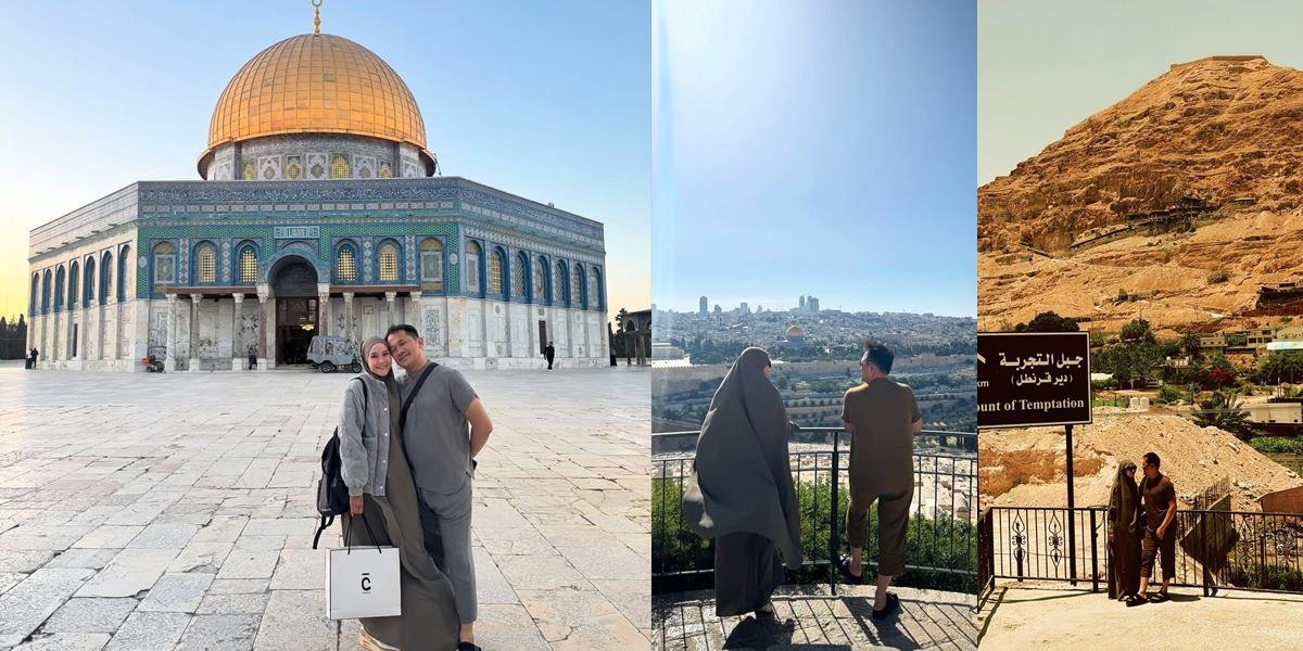 Portrait of Zaskia Adya Mecca Returns to Visit Masjidil Aqsa in Jerusalem, Followed by Hanung Bramantyo
