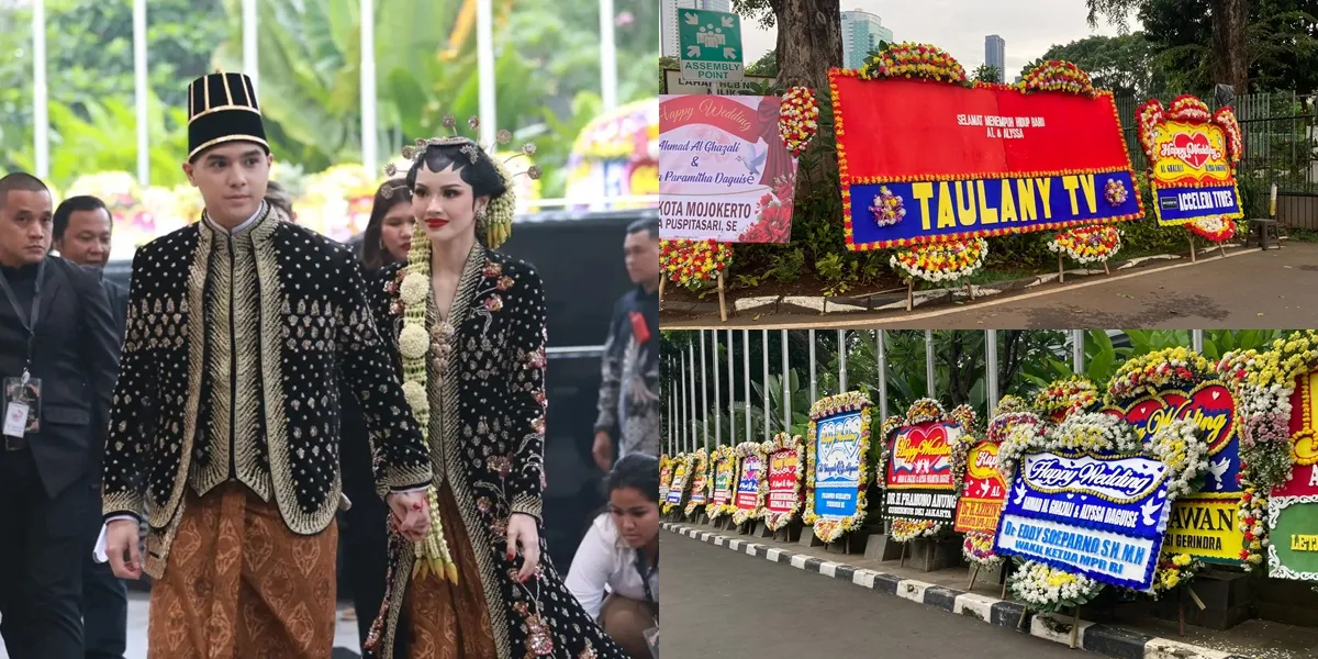 Andre Taulany's Most Unique! Here are 9 Flower Arrangements from Slank-President Prabowo to Celebrate Al & Alyssa's Wedding Reception