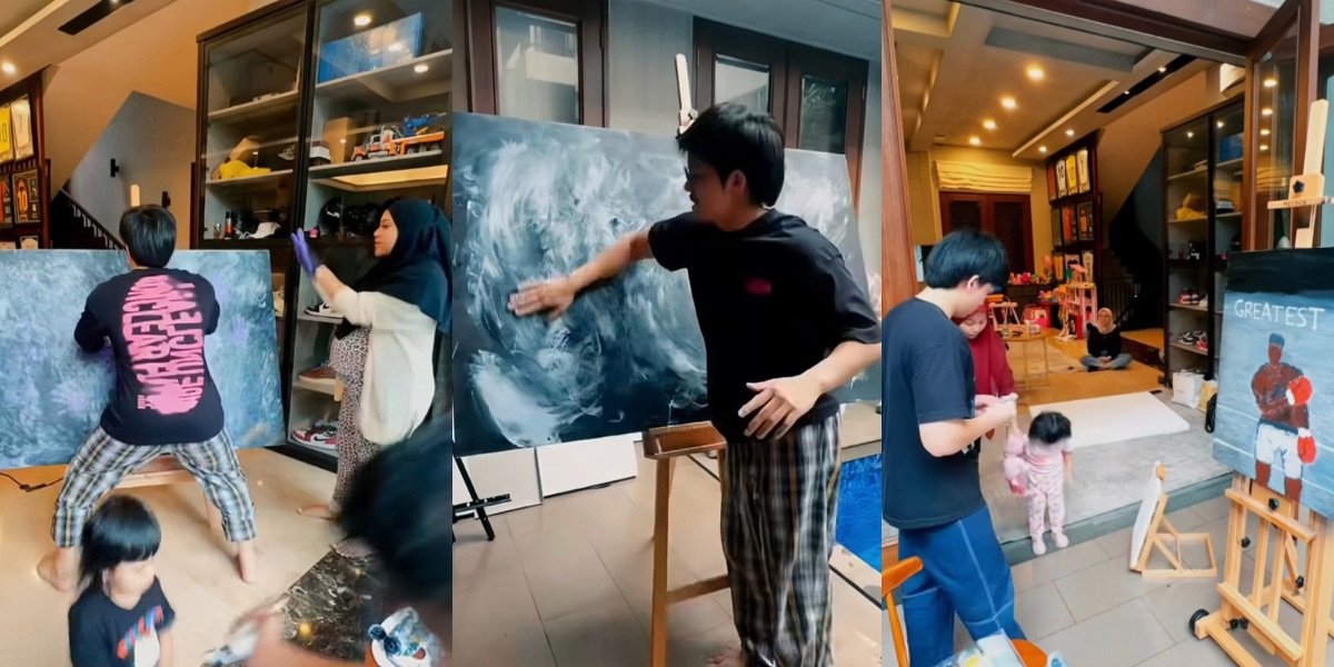 Having Hidden Talents, Take a Look at Atta Halilintar's Painting Moments that Receive Praise - Inviting His Child to Join