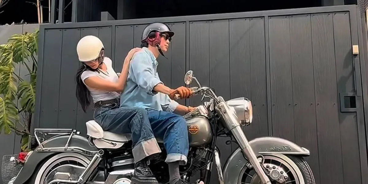 Rachel Cia and Dikta Riding a Motorcycle, Sweet Moment of the Newlyweds