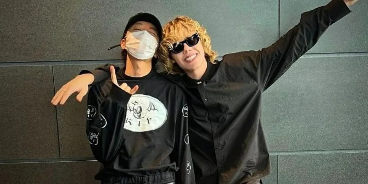 Famous Rapper The Kid LAROI Visits HYBE Building and Captures Moments with Idol Members Including BTS
