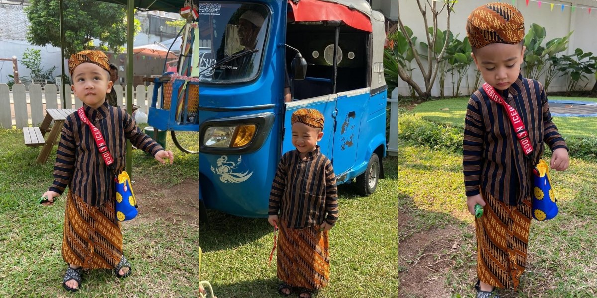 Celebrate Independence Day at School, 10 Photos of Rayyanza, the Child of Nagita Slavina, Wearing Lurik - Radiating the Charm of Javanese Boys in Dior Sandals