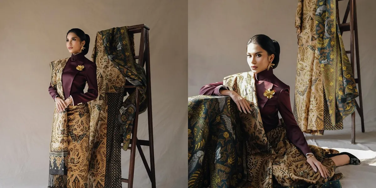 Celebrate Indonesia's Independence Day, Azizah Salsha Appears Beautiful in Nusantara Textiles - Her Pose Becomes the Spotlight