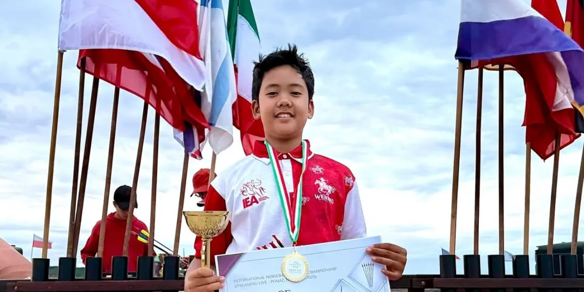 Rayyan Abdul Karim, a Teenager from Indonesia, Achieves Success in International Horseback Archery