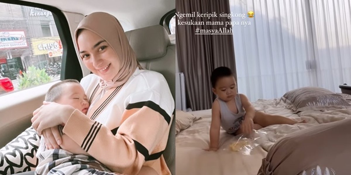 Rezky Aditya Hammered with a Hammer as Kekey's Biological Father, Here's a Portrait of Citra Kirana who Remains Calm Accompanying Attar Vaccination and Playing