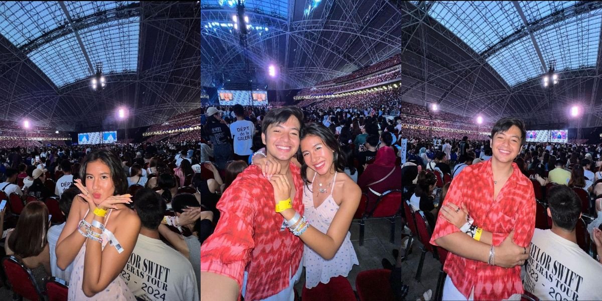 So Romantic! Photos of Angga Yunanda and Shenina Cinnamon at The Eras Tour Concert in Singapore