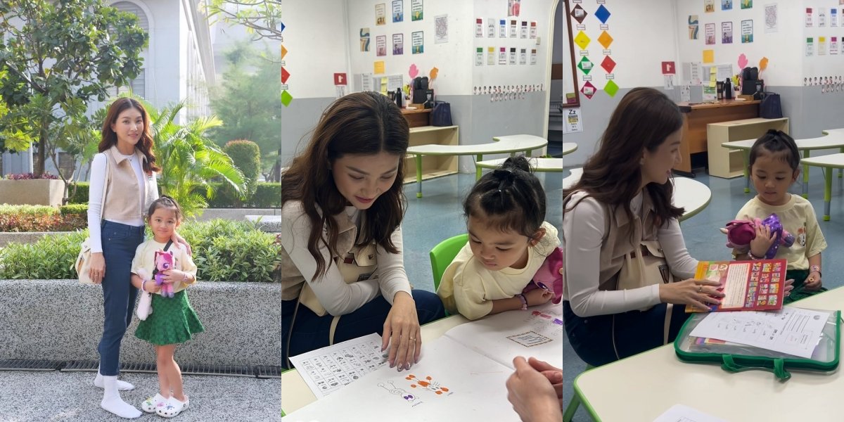 Ruben Files for Divorce, 10 Photos of Sarwendah Taking Thania's Report Card at School - Proudly Smiling at the Youngest's Learning Results