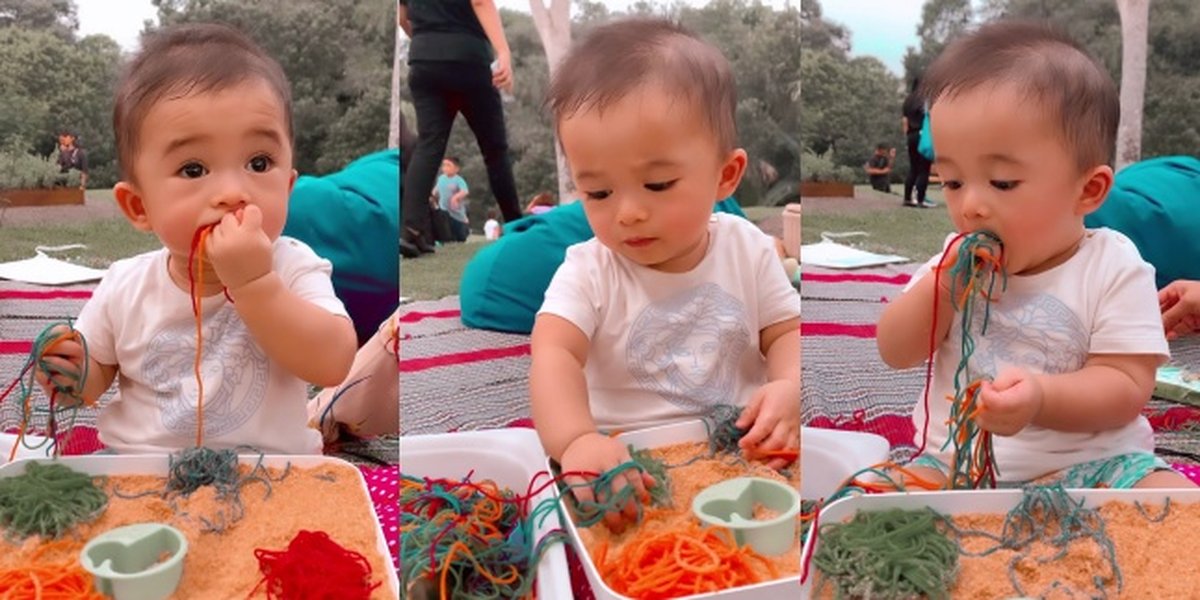 Sule and Nathalie Holscher's Household is Being Highlighted, 8 Adorable Photos of Baby Adzam Having Fun - Making Netizens Worried about the Little One Eating 'Sand'