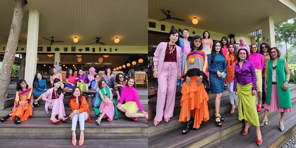 When Sultan Women Gather, Here are 7 Photos of the Cohesive Kepompong Gang Wearing Colour Block Outfits - Mayangsari's Appearance Becomes the Highlight