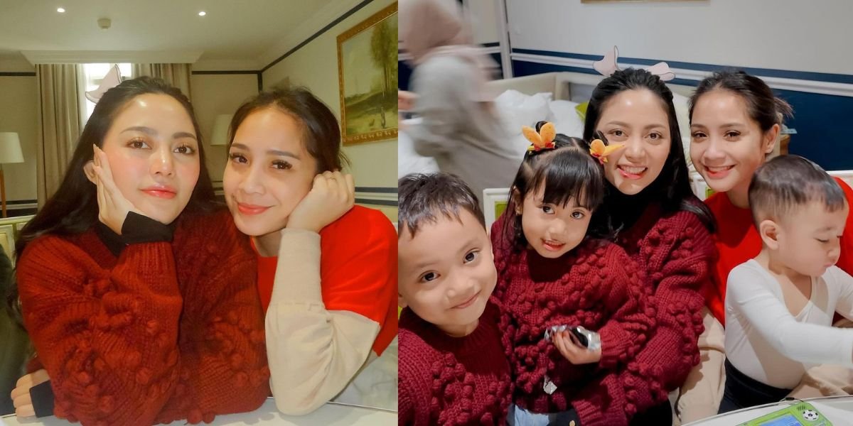 Both on Vacation Abroad, 8 Photos of Rachel Vennya and Nagita Slavina Meeting in Paris - Claiming to be Twins