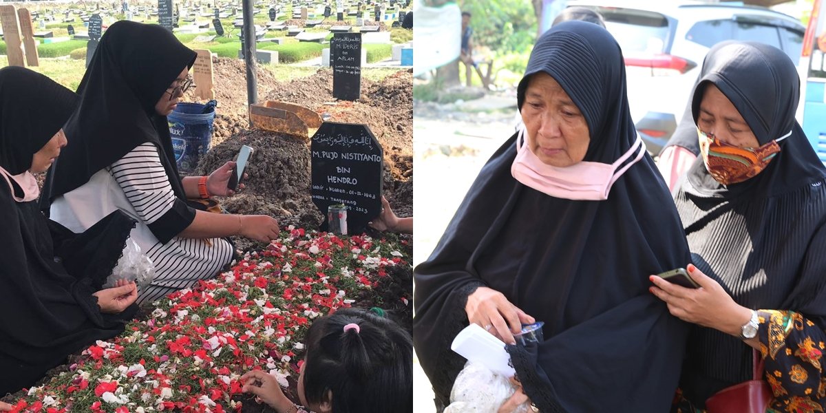 Father Buried, Medina Zein's Photo Who Could Only Sob Watching the Burial Process Through Video Call