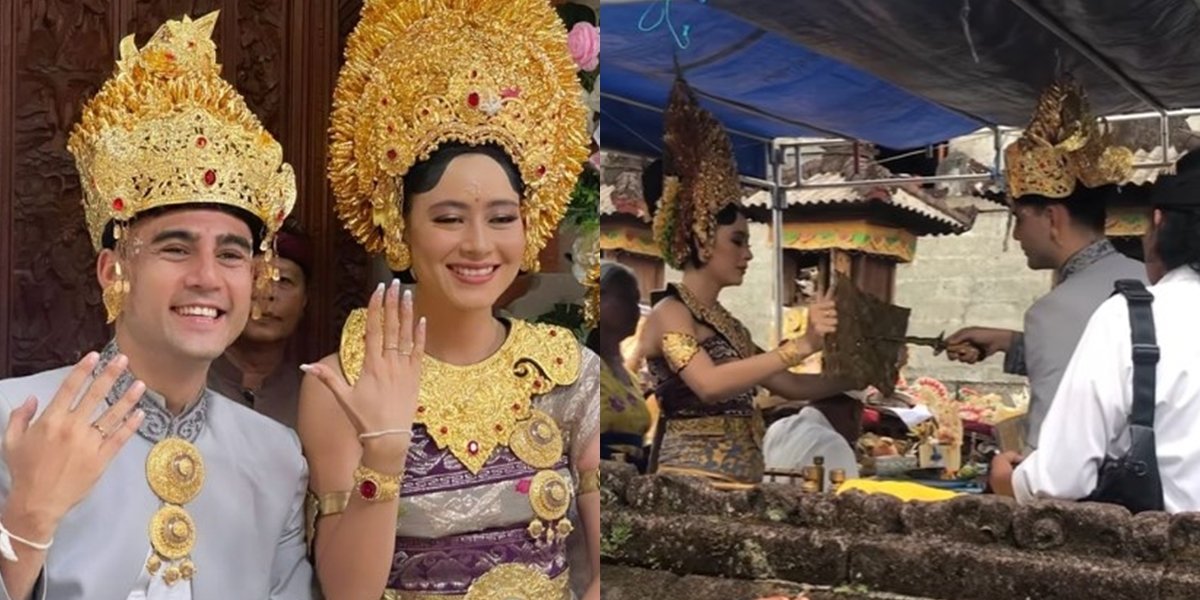 Husband Suspected of Converting Religion, 10 Photos of Laura Theux & Indra Brotolaras' Bali Traditional Wedding - Tooth Cutting Procession in the Spotlight
