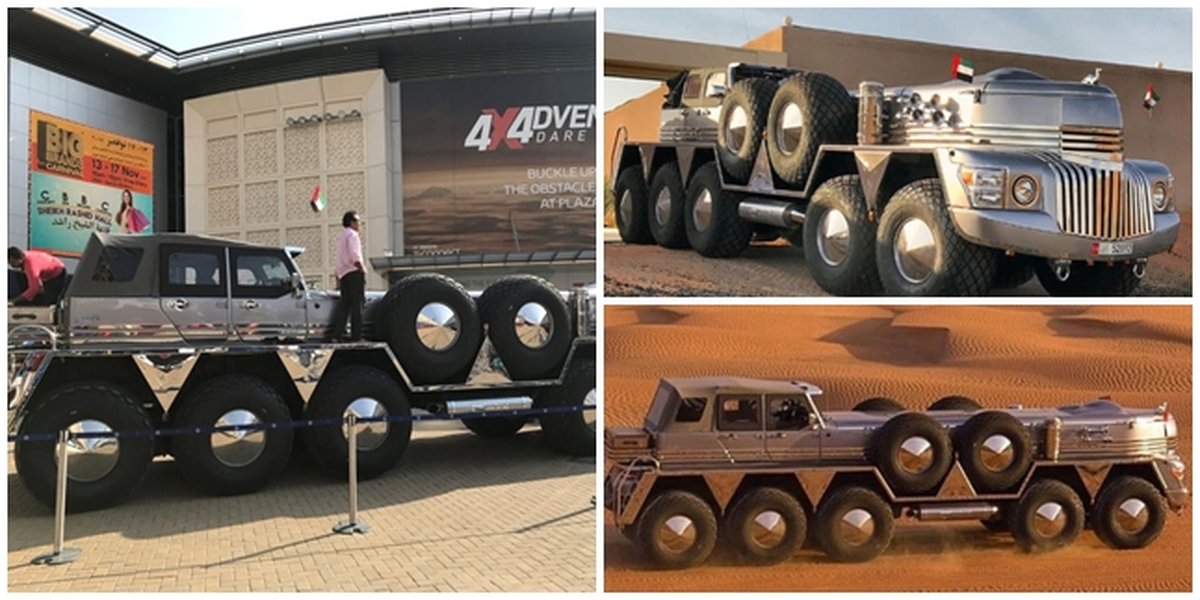 Impressive! This Arab Sultan's Vehicle Has 14 Wheels & Looks Fierce