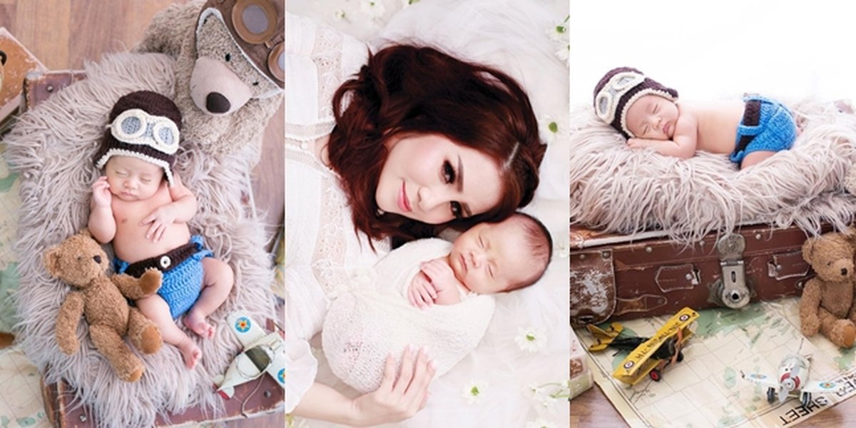 Soon to be 1 year old, Peek at 8 Unveiled Newborn Photoshoot Portraits of Abe, Momo Geisha's Child that Make Netizens Adore