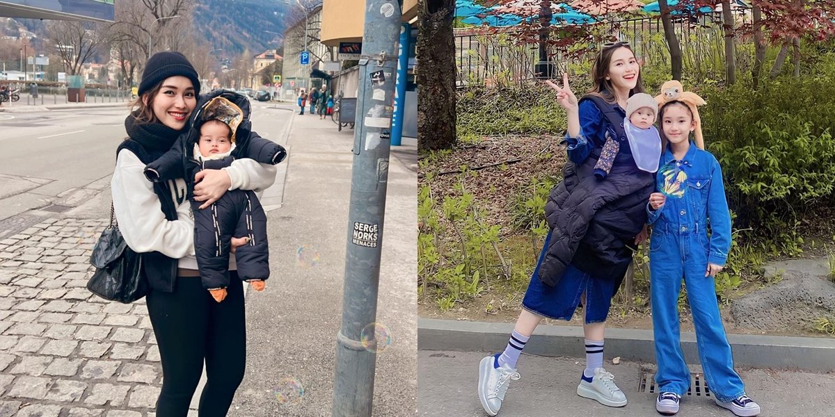 Calling Herself a Mother, 8 Pictures of Ayu Ting Ting Caring for Her Nephew Like Her Own Child - Carrying Him with a Hipseat