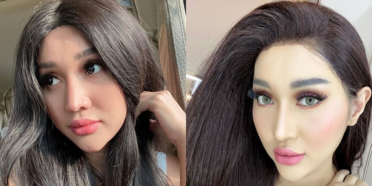 A Series of Selfie Photos of Lucinta Luna Wearing a Wig and Without Filters, Writes Caption 'What Are You Envious of My Face?'