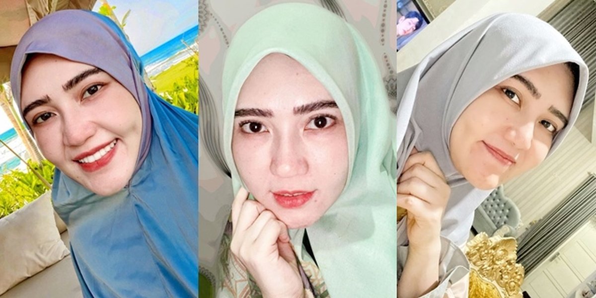 A Series of Selfie Photos of Via Vallen Wearing a Hijab, Showing Her Beautiful Charm and Glowing Face!