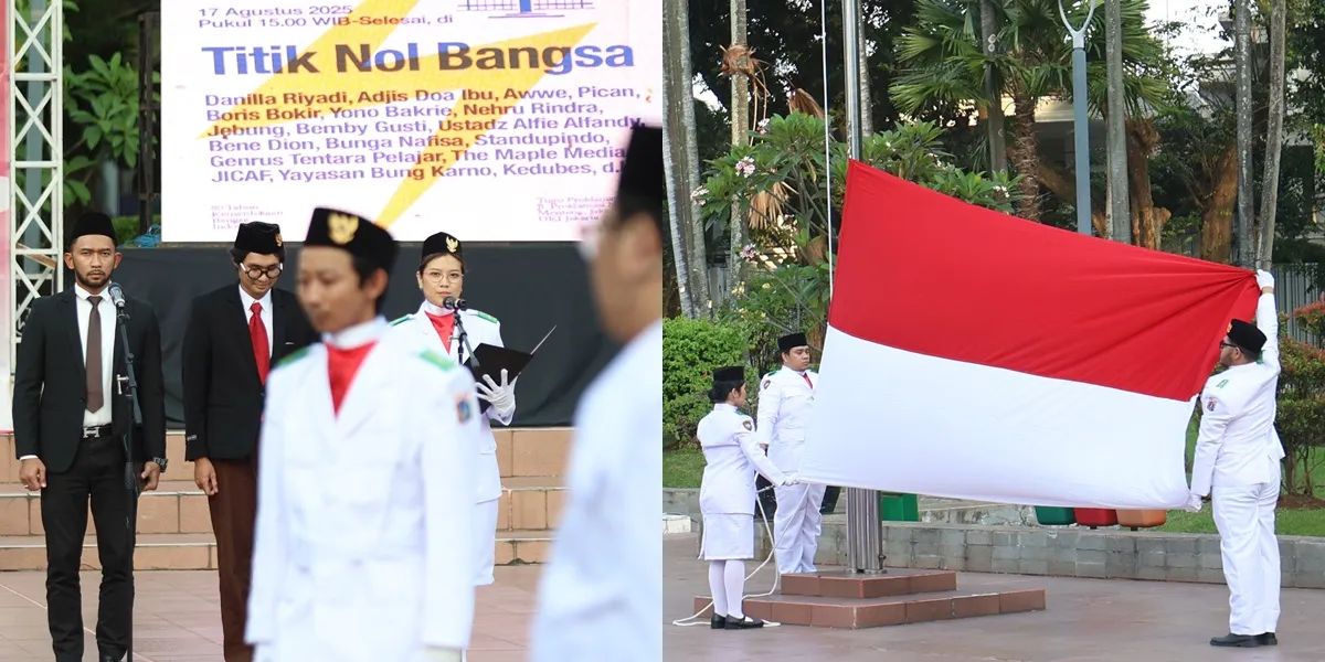 A Series of Comedians and Artists Hold a Flag Lowering Ceremony, Returning to the Nation's Zero Point