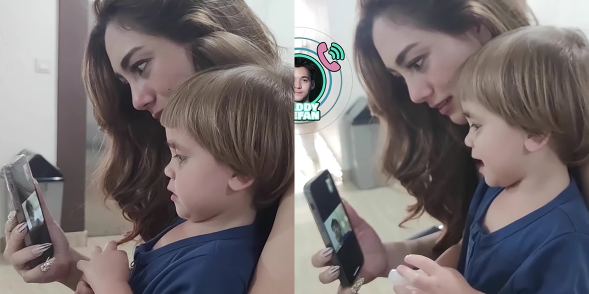 A Series of Moments of Celine Evangelista Video Calling Stefan William with Their Youngest Child, Netizens: So Happy to See It