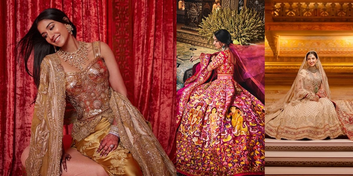 Radhika Merchant's Series of Appearances on Her Wedding Day with Anant Ambani, Absolutely Stunning Reception Gown