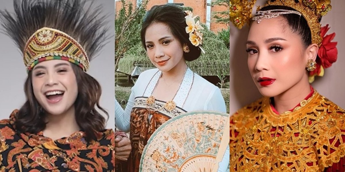 A Series of Photos of Nagita Slavina Wearing Traditional Costumes from Various Regions: From Papua, Bali, to Minang